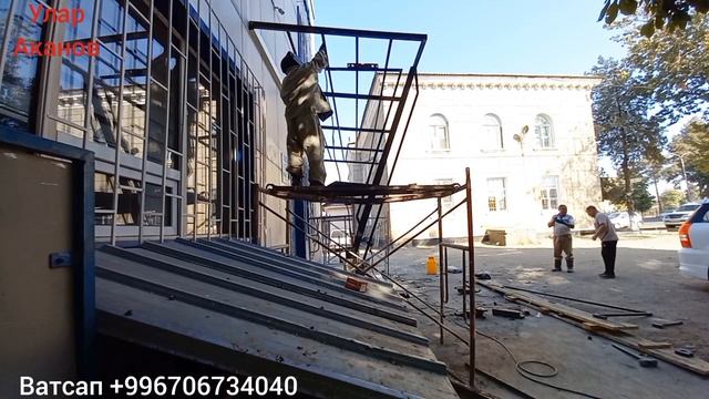 Canopy (visor) made of polycarbonate  Навес (Козырёк) из поликарбоната Заказга жасайбыз