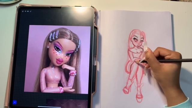 Drawing BRATZ in my Art Style | Sketch to Digital Art ??✨✏️| Baddie Series Ep. 7 | Christina Lorré