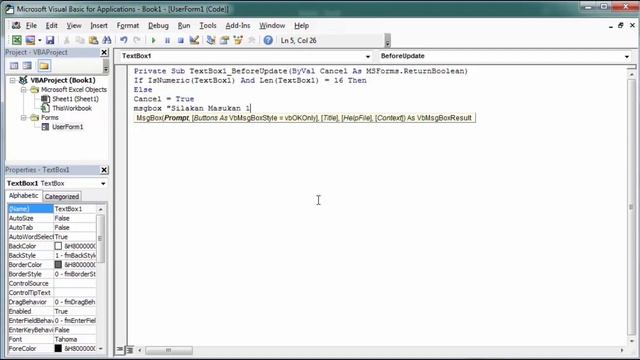 Membatasi Jumlah Karakter Pada Textbox | VBA Excel