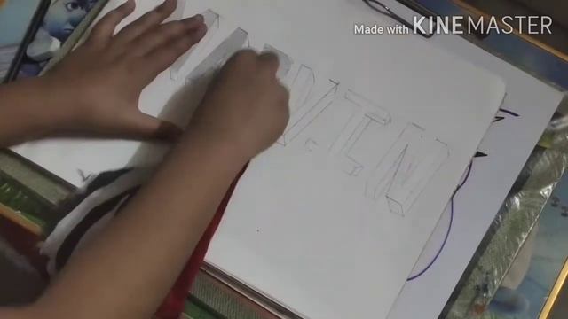 DRAWING MY NAME IN 3D FONT❤️