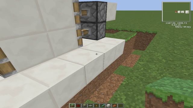 Механизмы в Minecraft , автоматически открывающаяся дверь