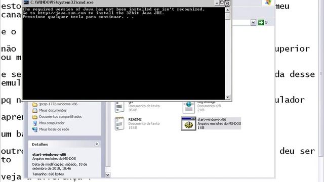 Emulador psp + Erro java version