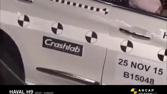 Краш-тест Haval H9 ANCAP 2015 с перекрытием
