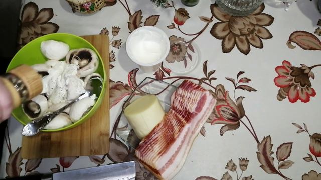 Грибочки с беконом