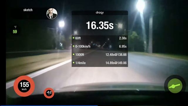 Volkswagen Passat B6 3.2 FSI 4motion (250 HP) acceleration 0-100, 0-200, 100-200, 402m