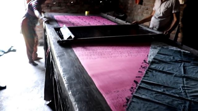 Silk Saree Printing Process || Screen Printing on Silk