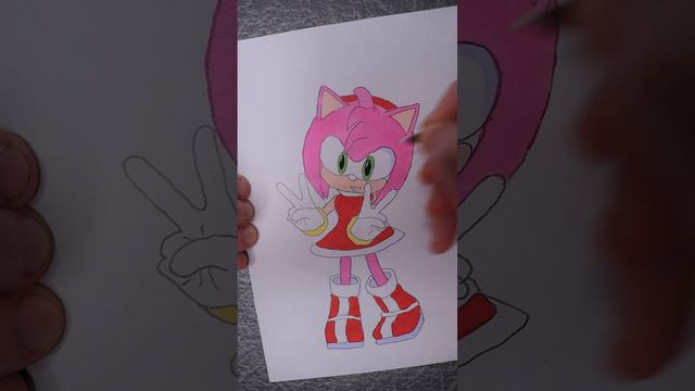 Amy Rose. Рисунок. #shorts