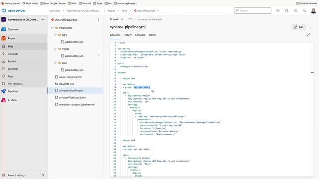Craig Porteous - Adventures in CICD with Azure Synapse - Workspace deployments