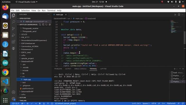 ESP32+nRF24 as Gateway and server combination