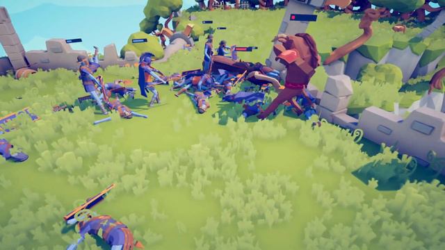 MINOTAUR 🐮 And His Animal Friend VS ZUES 'N' His Army - 😘 Totally Accurate Battle Simulator TABS