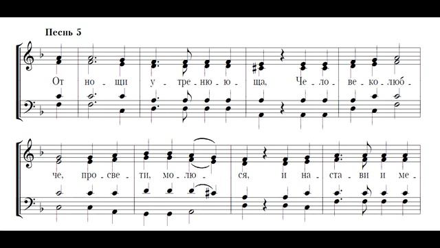 Бортнянский. Канон Андрея Критского. Песнь 5