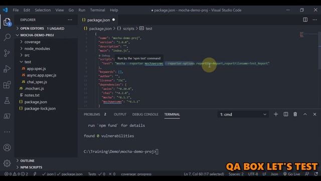 #7   Mocha - Html Report - Mochawesome Report