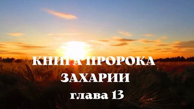 Библия. Ветхий Завет.Книга пророка Захарии. глава 13