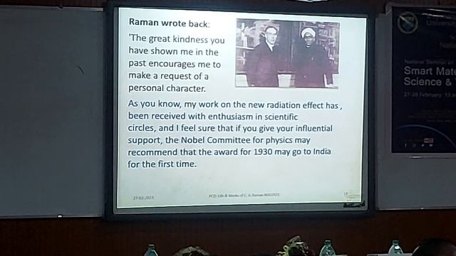 Life and work of CV Raman - Prof. PC Deshmukh|| DSU Science Forum || National Science Day 2023 ||