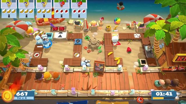 Overcooked! All You Can Eat Surf and Turf 1-1 4 Stars