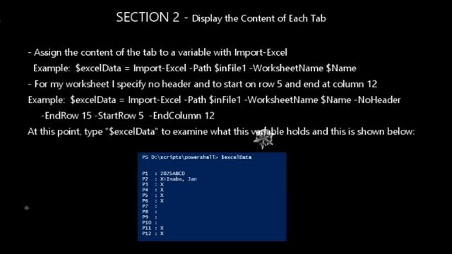 Using ImportExcel in Powershell to read Excel and all the tabs in it