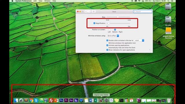 How to Resize the Dock Magnification Macbook - Mac OS X