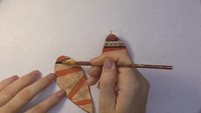 DIY Этнические серьги из кожи. Мастер-класс