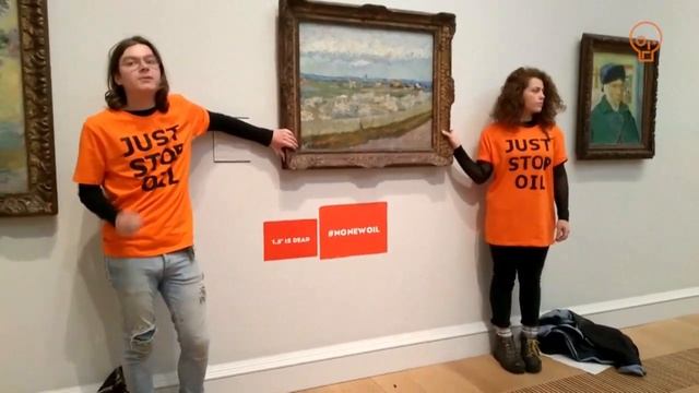 Climate activists glue themselves to Van Gogh painting in London | AFP