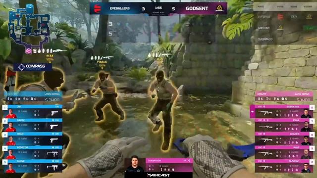 GODSENT проти EYEBALLERS | Мапа 2 Ancient | YaLLa Compass Fall 2023 Contenders
