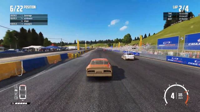 Wreckfest, Online Multiplayer Racing, Northland Raceway, Realistic Damage, no commentary