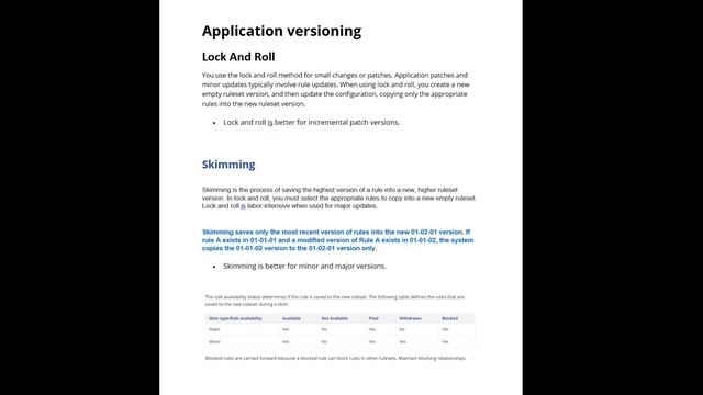 1.7 Application versioning   Lock and roll AND Skimming