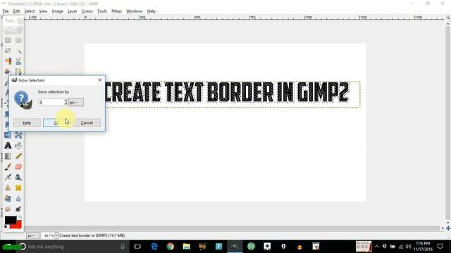 How to Create Text outline or Border in GIMP | Easy 4 Steps @technologybhakta
