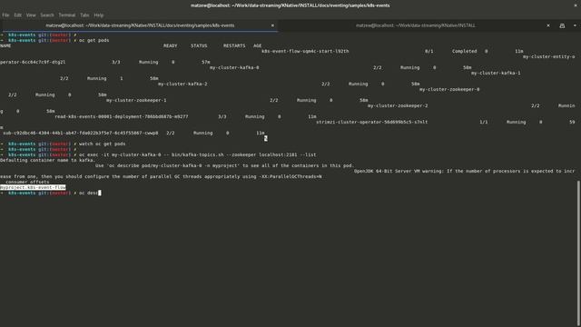 Knative and k8s events with Strimzi