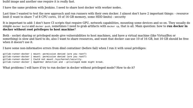 docker in docker without privileged mode