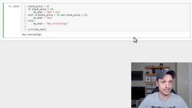 Beginner Python 5 - Conditional Statements if elif and else