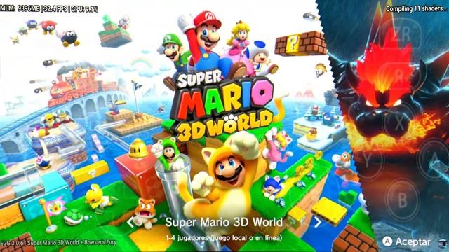 ✅ Super Mario 3D World Bowser's Fury en Emulador Egg Ns de Nintendo Switch ? Egg Ns Best Settings ✅