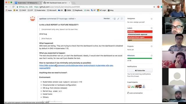 Kubernetes 1.10 Release Burndown Meeting 20180323