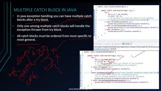 Multiple Catch Blocks