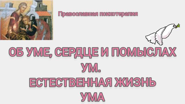 17.  УМ.  ЕСТЕСТВЕННАЯ ЖИЗНЬ УМА. Митрополит ИерофейВлахос
