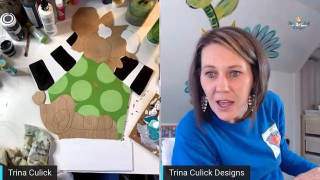 Let's chat and paint a cute whimsical bird house door hanger!!