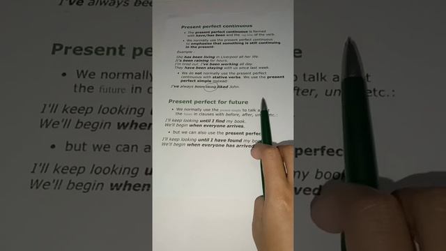 Present perfect continuous and for future