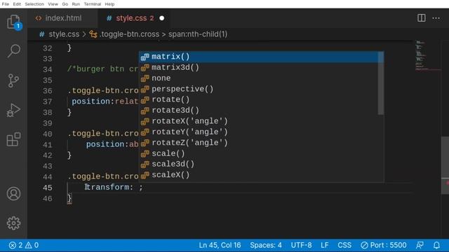 Sidebar Menu using HTML, CSS & few line of JavaScript