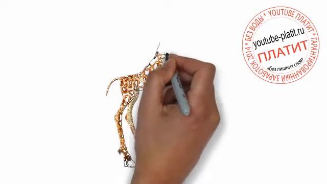 Нарисованные карандашом животные  Как нарисовать пятнистого жирафа