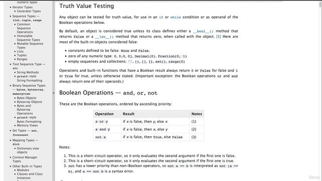 18. Truth Value Of Non-Booleans