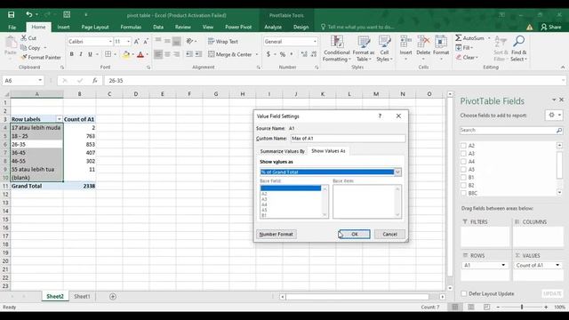 PIVOT TABLE DAN GRAFIK DALAM MS EXCEL