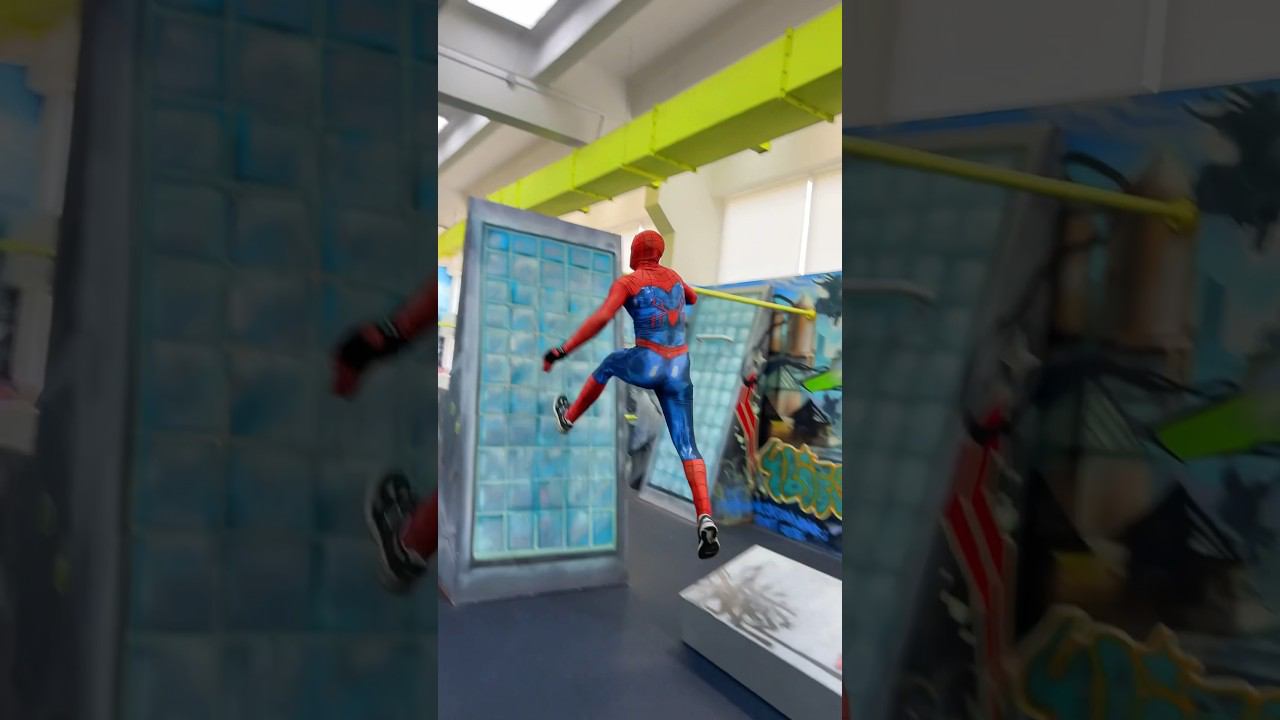 Spider-Man passes obstacles