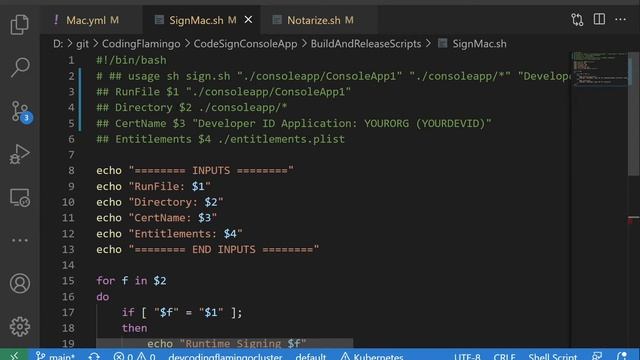 How to Sign  NET Console Application for Mac Using GitHub Actions