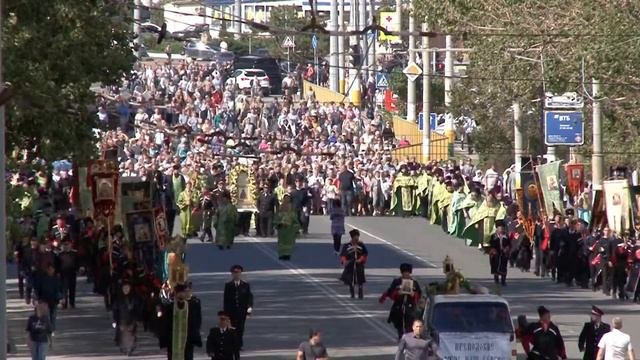 Крестный ход в честь Сергия Радонежского без титров