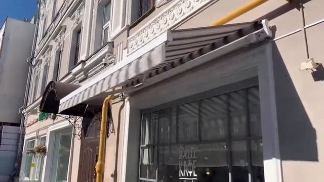Установка Маркизы. Дом кафе на Пятницкой