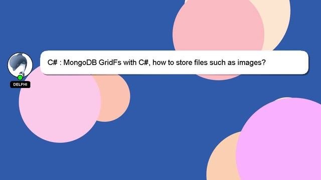 C : MongoDB GridFs with C how to store files such as images?