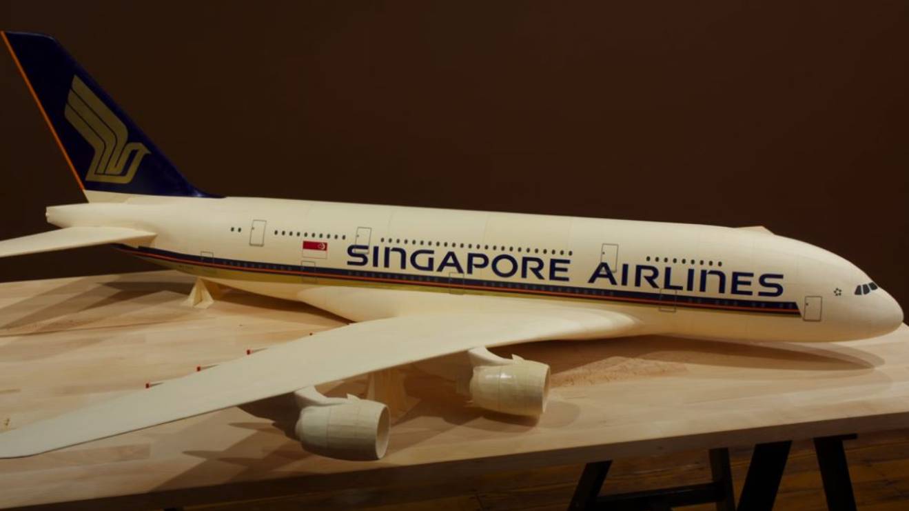 Singapore Airlines A380 - Painting Time-lapse  4K 60fps