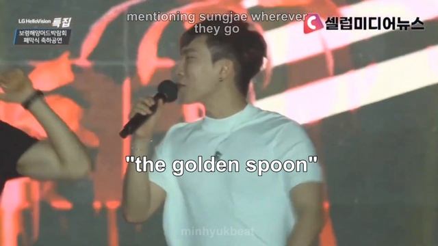 btob supporting sungjae's new drama the golden spoon