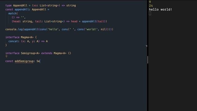 Functional Programming - 19: Magma, Semigroup, Monoid demo