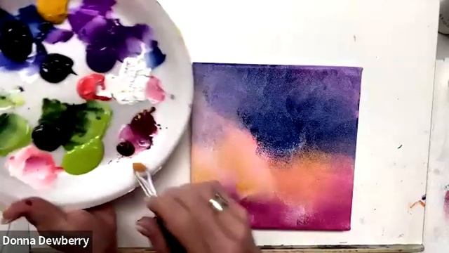 Learn to Paint One Stroke- Practice Strokes With Donna Sponged Background With Palm Dewberry 2024