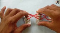 Connection for controls the 1lamp by 3switches | Wiring of 1lamp-3switches | 3Way switch connectio